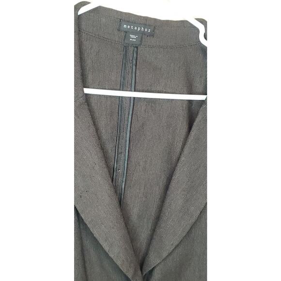 Metaphor Black Stretch Blend Blazer Jacket Size XL - Picture 3 of 5